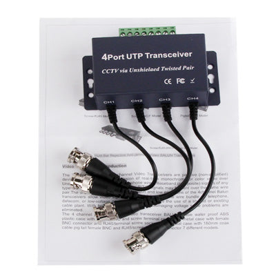 4 CH UTP Passive Balun Transceivers, UTP Transceivers 4 CH UTP Passive Balun Transceivers, UTP Transceivers